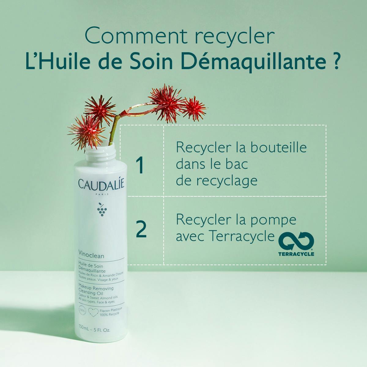 Huile de Soin Démaquillante à l'Huile d'Amande Douce + Ricin - 75ml